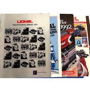 Lot 6 Lionel Railroad Traditional and Electric Trains and Accessories Brochures